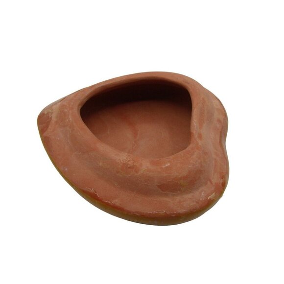 Pottery Terracotta Heart Shaped Trinket Keepsake Box Handpainted Bird Taxco Mexi - Picture 8 of 12